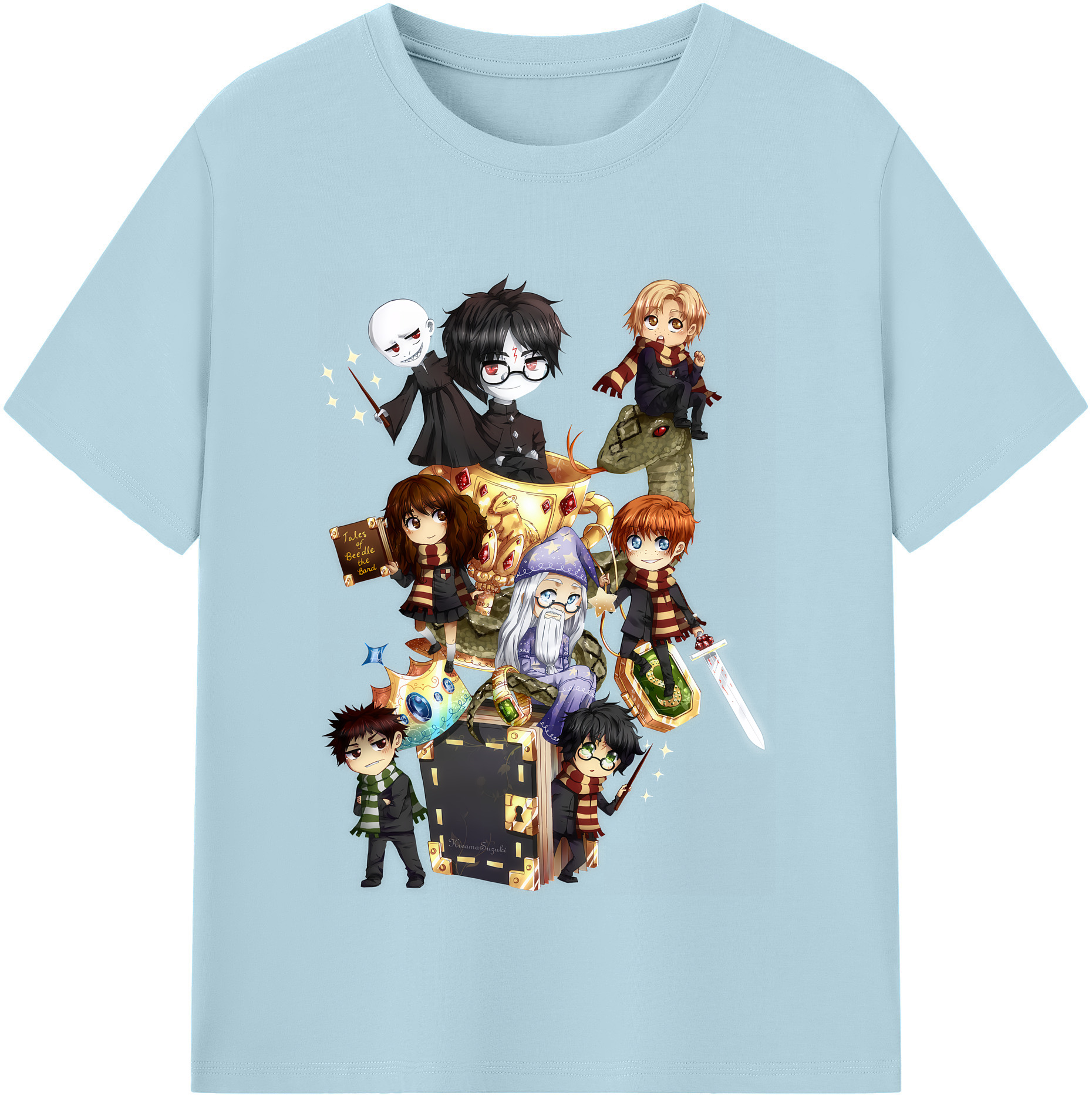 （画像用） Harry Potter ハリー・ポッターシリーズ 綿100％半袖Tシャツ（フロントプリント）